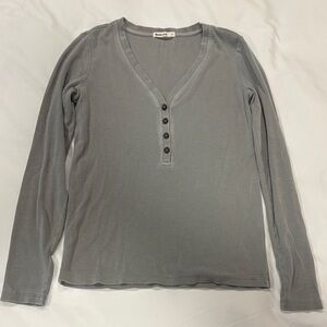 Marine Layer Faded Olive Lexi Rib Sun In Henley